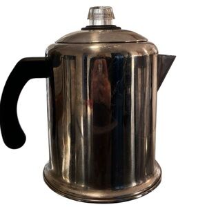 FARBERWARE Coffee Percolator Pot 4-8 Cups Stainless Steel Cup Stovetop Camping